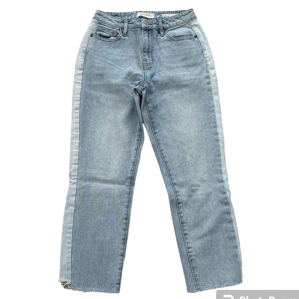 Pacsun side stripe mom jean color block